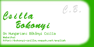 csilla bokonyi business card